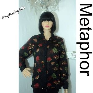 Black Floral Blouse